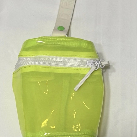 Drunk Elephant Handbags - Drunk Elephant Neon Lime Clear Cosmetic Pouch